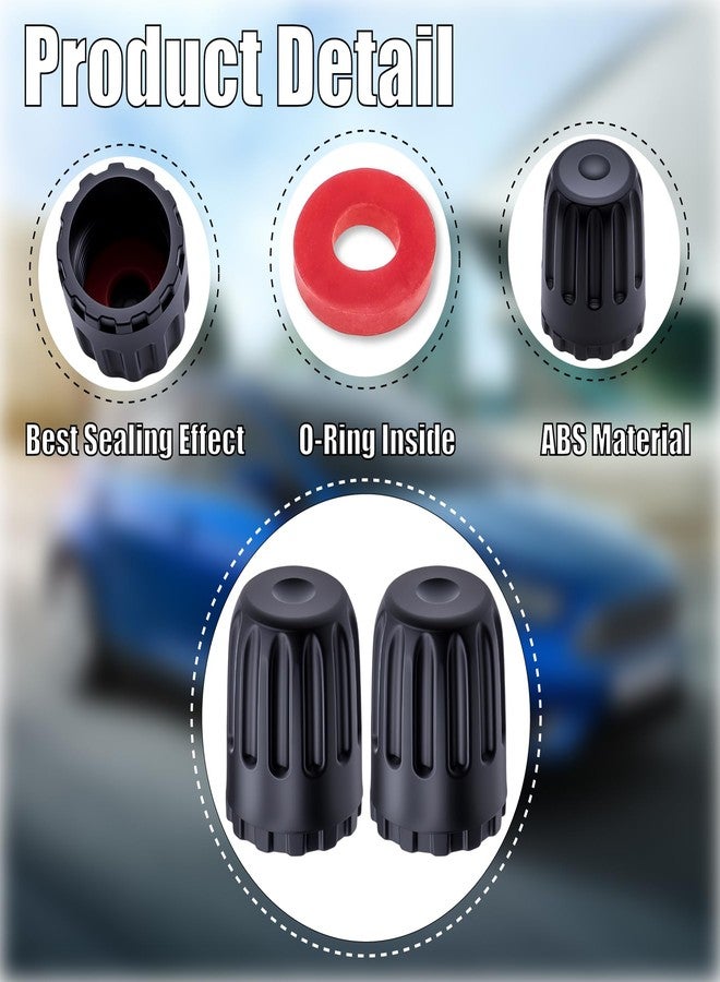 MEAJOO 30PCS TPMS Plastic Tire Valve Stem Caps, Wheel Tire Valve Stem, with O-Ring Rubber Seal, Universal Tire Valve Stem Covers for Cars, SUV, Trucks, Bikes, Motorcycles, Bicycles(Black) - Image 4